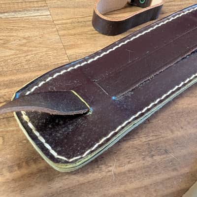 Bobby Lee Sottile Mfg Co Brown Leather Guitar Strap 1950s Great Condition! image 5