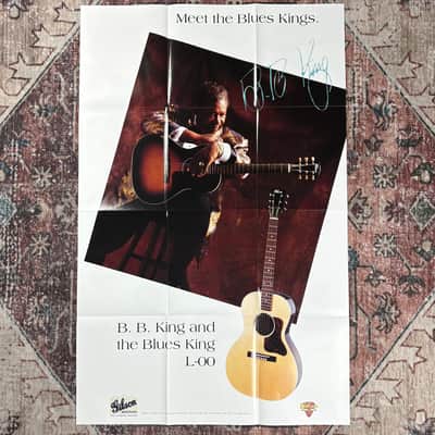 1994 Gibson BB KING Meet the Blues King Double-Sided Poster! E5 image 1