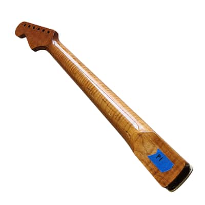 Brio Master Built Binded Flamed Maple Rosewood Fingerboard S-Style Neck w Block Inlays image 3