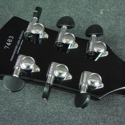 Parkwood H2 Black Hybrid Electric Semi-Hollowbody Guitar w/ Hardshell Case image 6