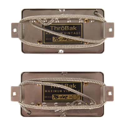 ThroBak PG-102 MXV Peter Green Style PAF Humbucker Pickup Set Aged Nickel image 2
