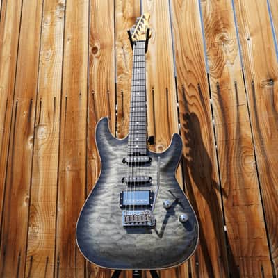 Schecter DIAMOND SERIES PROTOTYPE California Classic - Charcoal Burst 6-String w/ Hard Case (2023) image 2