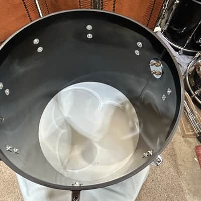 Ludwig 14" deep X 16" head Vistalite concert Tom (11285-1206) early 70's - Black Vistalite image 17