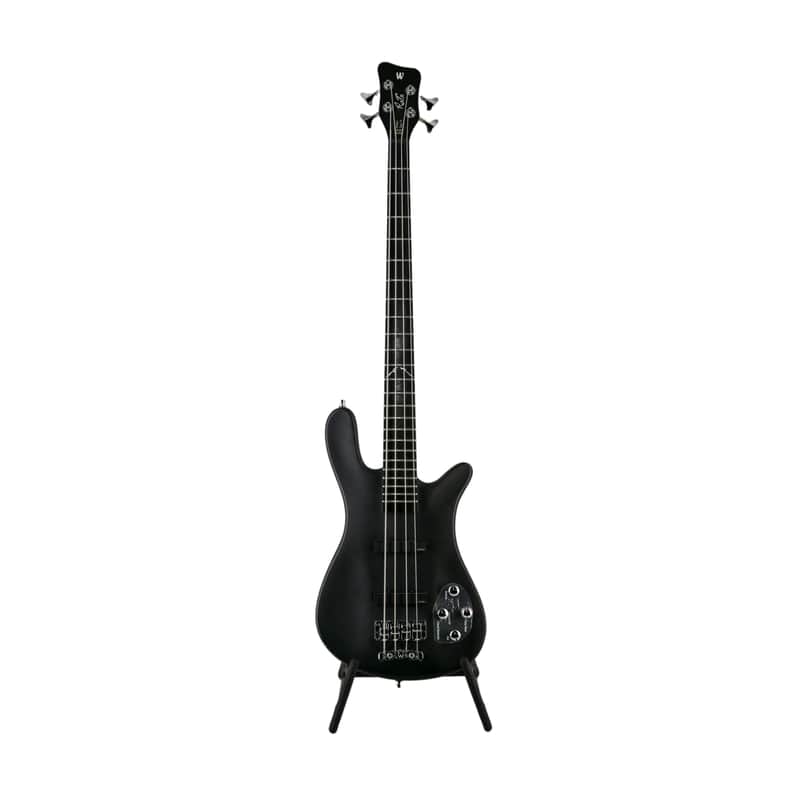 Warwick RockBass Artist Line Robert Trujillo Signature 4-String Bass Guitar, Black Satin (No Bag), RBG55851619 image 1
