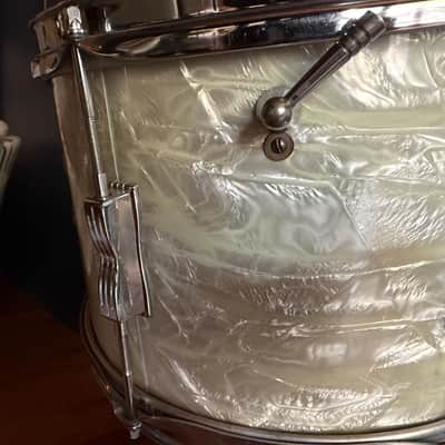 Ludwig Club Date 12/14/20 1967 Keystone White Marine Pearl image 7