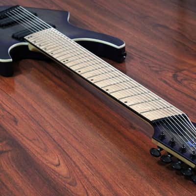 Halo Custom Guitars Octavia 10 String Multi-Scale Fanned Fret Lace X-Bar 5.0 Single Saddle Bridge image 3