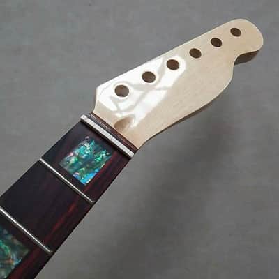 Glossy Finish Guitar Tele Telecaster Style Maple Neck, Rosewood Fingerboard, Abalone Inlay image 1