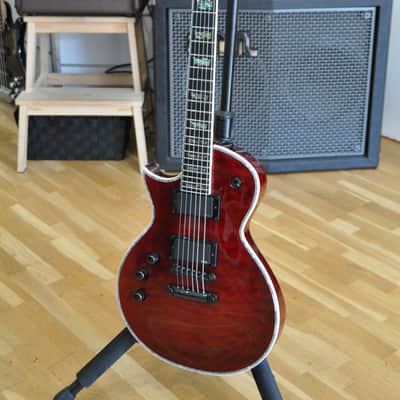 ESP LTD EC-1000 QM LH STBC See Thru Black Cherry Left Handed / Deluxe Series / Eclipse LP Type / EC1000 LH / IW22030344 image 2