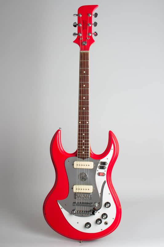 Standel Custom Deluxe Solid Body Electric Guitar (1965), ser. #1-92, original black hard shell case. image 1