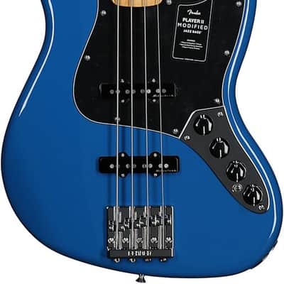 Fender Player II Modified Active Jazz Electric Bass, Maple Fingerboard, Electric Blue TGF33 image 1