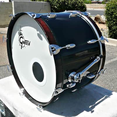 Gretsch USA Custom 22" x 16" Bass Drum - Vintage 60s (?) - Modernized and Re-Wrapped Black Finish - PV MUSIC Drum Shop Inspected / Tuned and Tested - Looks / Sounds Great - Very Good to Excellent Condition image 9