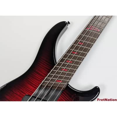 Dingwall AB1 Afterburner 1 RedBurst 5-String Multi-Scale Fanned Fret Bass Flame Maple Darkglass image 11