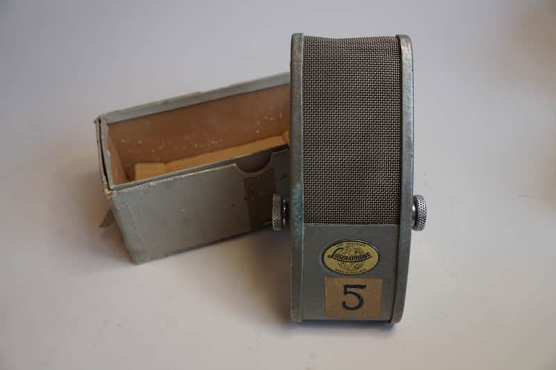 Vintage Lustraphone Ribbon Microphone in Original Box | Decor Prop for TV, Theatre & Studio Set Dressing image 1