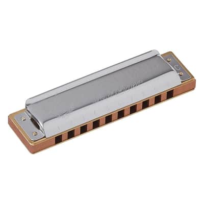 Hohner 1896BX Marine Band Tuned to Key of C Harmonica with 0.9mm Brass Reedplates, Single Laquered Pearwood Comb, and Arched Stainless Steel Covers image 1