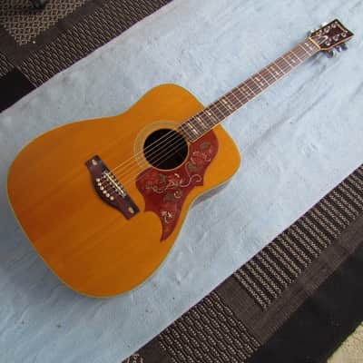 Yamaha FG-300 Orange Label Natural Finish Early 70's? Yamaha FG-300 W/Original Hardshell Case Cool! image 2
