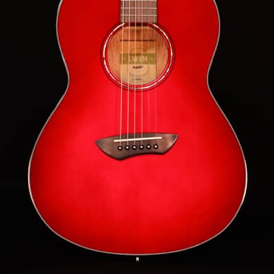 Yamaha CSF1M Parlor Size Acoustic Electric, Crimson Red Burst image 1