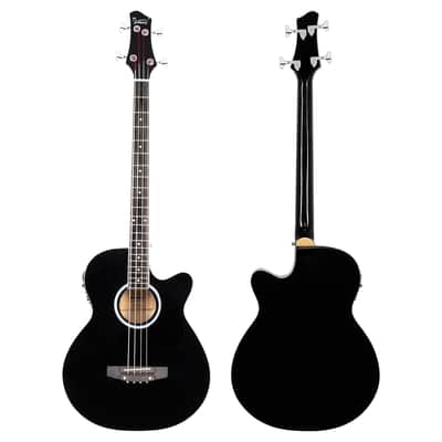 🎸Acoustic Electric Bass Guitar with a Rosewood Fretboard +Soft Case/Gig Bag +Strap +Cable +Picks!🎸 image 4