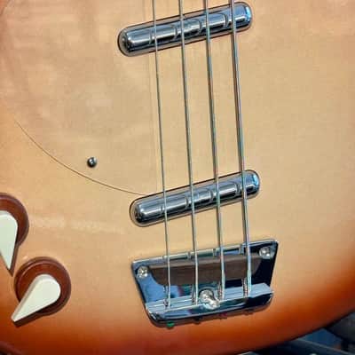 Danelectro Long Horn 58 Bass LEFTY ZURDO ( Super Limited) W/ Foam Case Copper Burst image 8