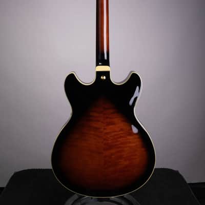 Ibanez Artcore Expressionist AS93QMSP Semi-Hollowbody Electric Guitar - Dark Brown Sunburst image 4