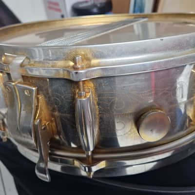 Extremely Rare Gretsch 4160G Round Badge COB Snare – 24k Gold Plated, image 6