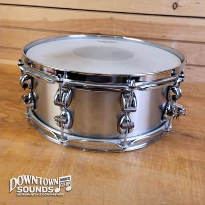 1998 Ayotte x Keplinger 5.5" x 14" Stainless Steel Snare - Pearl Super Hoops, OG Wood Hoops + Lug Fittings image 8