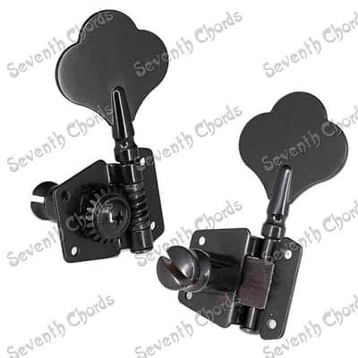 4R+1L Black 5 String Open Gear Bass Tuning Pegs Machine Heads image 3