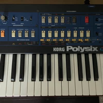 Korg PolySix 1980s - Navy Blue (Kiwi Six mod, midi) owned by Junkie XL, professionally serviced in 2025 image 6