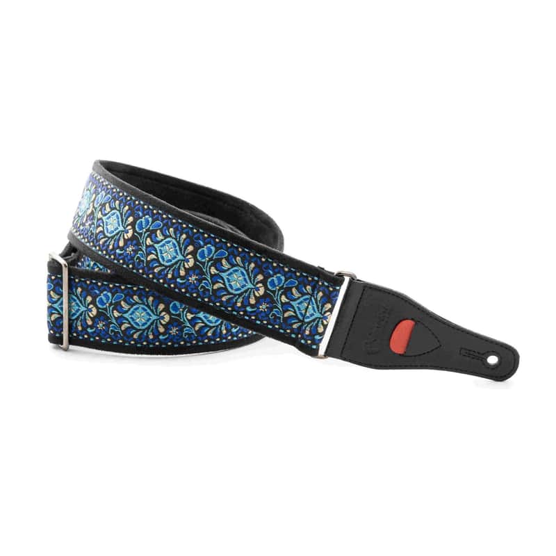 RightOn Standard Plus Woodstock Blue II Guitar Strap image 1
