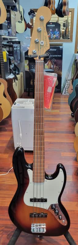 Fender Lined Fretless Player Jazz Bass 2019 - 3 color Sunburst image 1