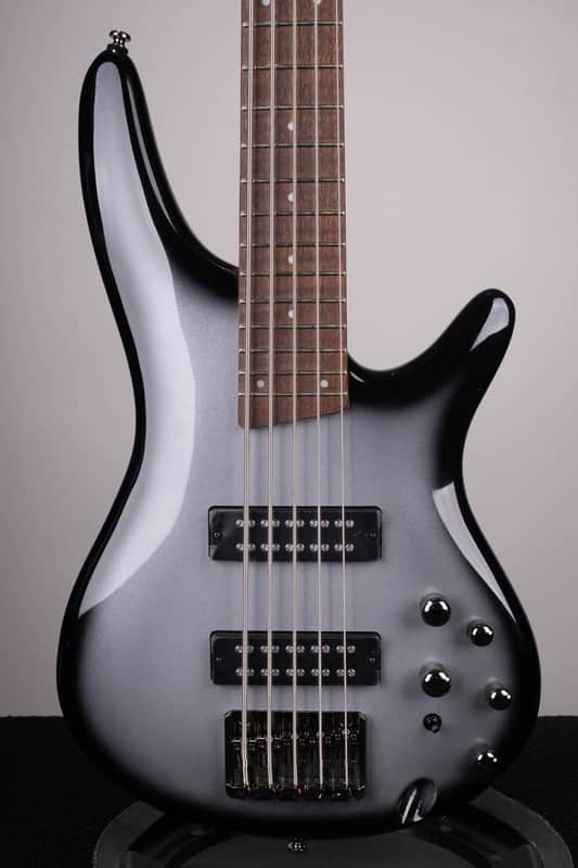 Ibanez SR305E 5-String Bass - Metallic Silver Sunburst image 1