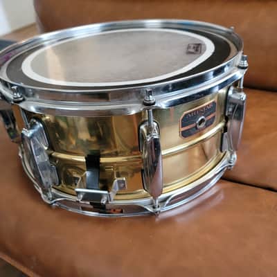 Vintage Tama Artstar ES 14x6.5 Brass Snare Drum MIJ Japan w/ Mighty Hoops image 8