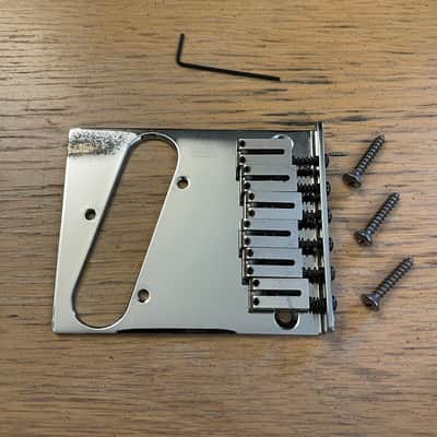 Fender American Standard Telecaster Relic 1987-2007 Bridge Steel Block Saddle Chrome USA Tele image 1