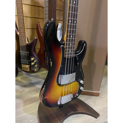Fender Custom Shop Precision Bass 1960 Relic 3TSB Black Pickguard image 3