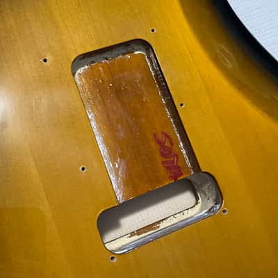 2004 USA Fender American Deluxe 50th Anniversary Stratocaster 2 Tone Sunburst 2TS Guitar Body 2 Post Tremolo Ready image 14
