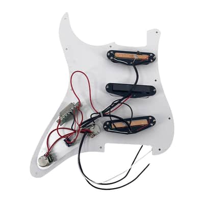 Stratocaster Style Loaded SSS Guitar Pickguard and Pickup, Pearl White image 2
