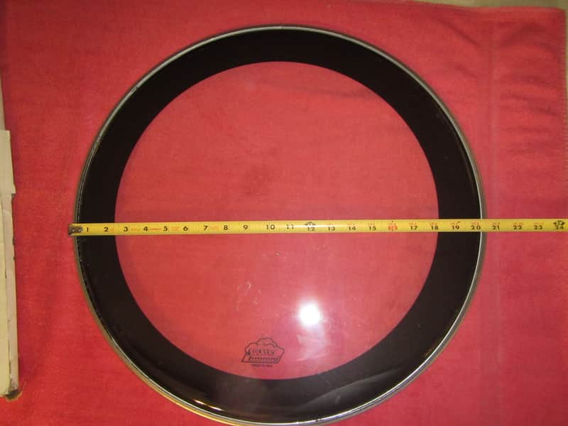 Ludwig 20 inch Rockers bass/kick drum head 2000's - clear/black edge image 1