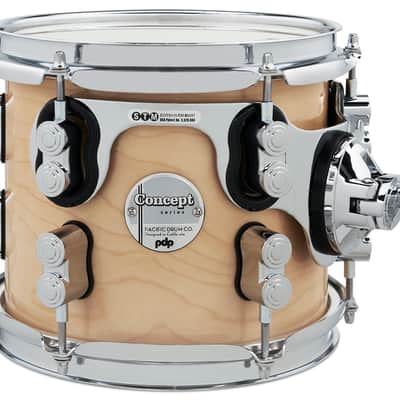 PDP Concept Maple 7x8 Suspended Tom - Natural Lacquer with Chrome Hardware (PDCM0708STNA) image 2