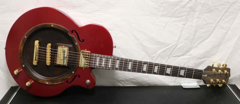 Heliarc Heli Arc Hollow Aluminum Resinator Body Electric Acoustic Guitar image 1