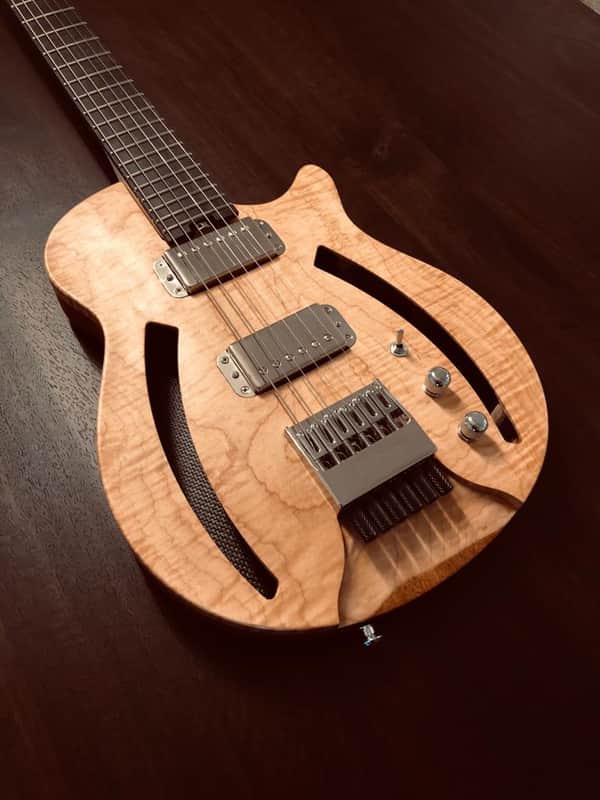 Rocca 3 Carved Top Semi-Hollow Headless Guitar image 1