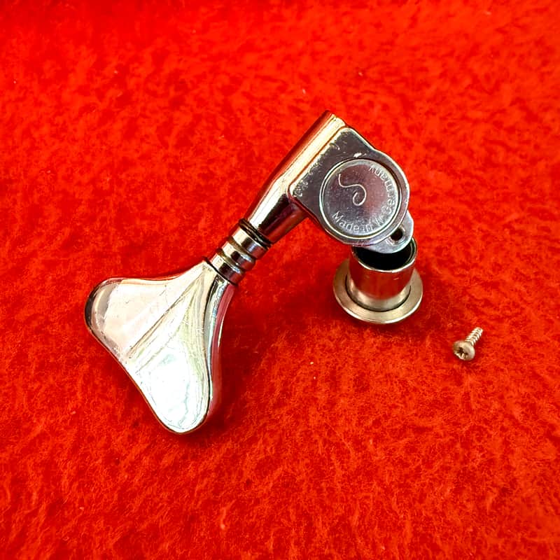 Schaller M4 Bass tuner TREBLE side 1970 - Chrome original vintage Alembic kramer USA image 1