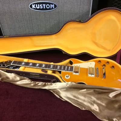 Tagima TLP Flamed Single-Cut Transparent Amber w/Hardshell Case [ProfRev] image 11