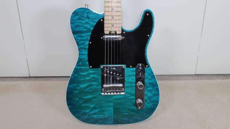 Fender Limited Edition American Elite Telecaster QMT with Maple Fretboard 2018 - Aqua Marine