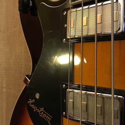 Hagstrom Viking Left Handed Semi Hollow Bass Guitar Tobacco Sunburst Lefty image 7