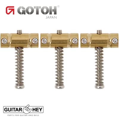 NEW Gotoh In-Tune BS Compensated Saddles For Tele, BRASS Set of 3 GENUINE Japan image 1