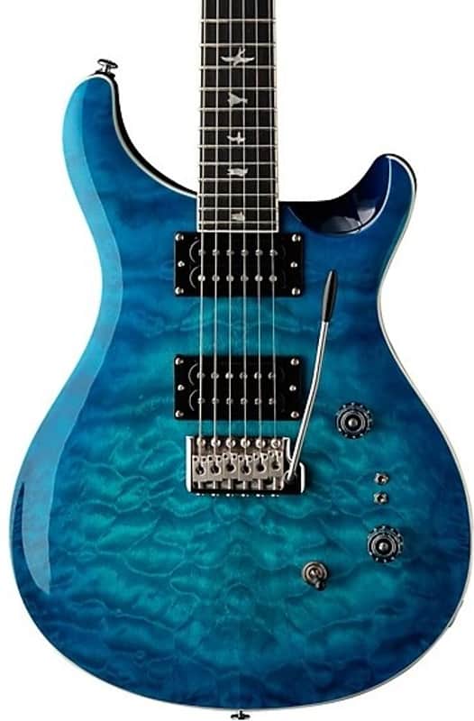 PRS SE Custom 24-08 Quilt Top Electric Guitar - Lake Blue image 1
