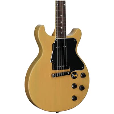 Epiphone Inspired by Gibson Custom 1960 Les Paul Special Double Cut Reissue Electric Guitar (with Case), TV Yellow image 1
