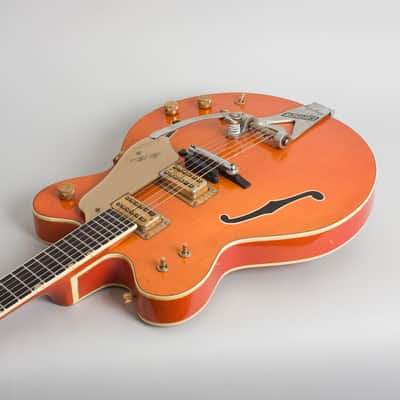 Gretsch Model 6120 Chet Atkins Hollowbody Thinline Hollow Body Electric Guitar (1965), original grey hard shell case. image 7