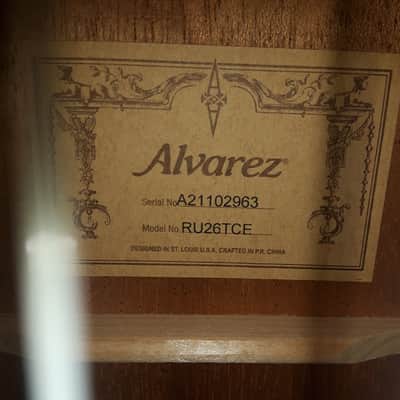New Alvarez RU26TCE Tenor Ukulele W/ Cutaway+Pickup image 7