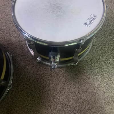 Premier resonator drums 1970 - black with pearl stripe image 6