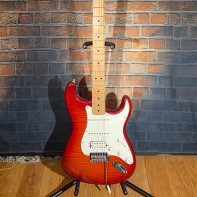 Fender 2017 Player Stratocaster HSS Plus Top Maple Fretboard Aged Cherry Burst image 1